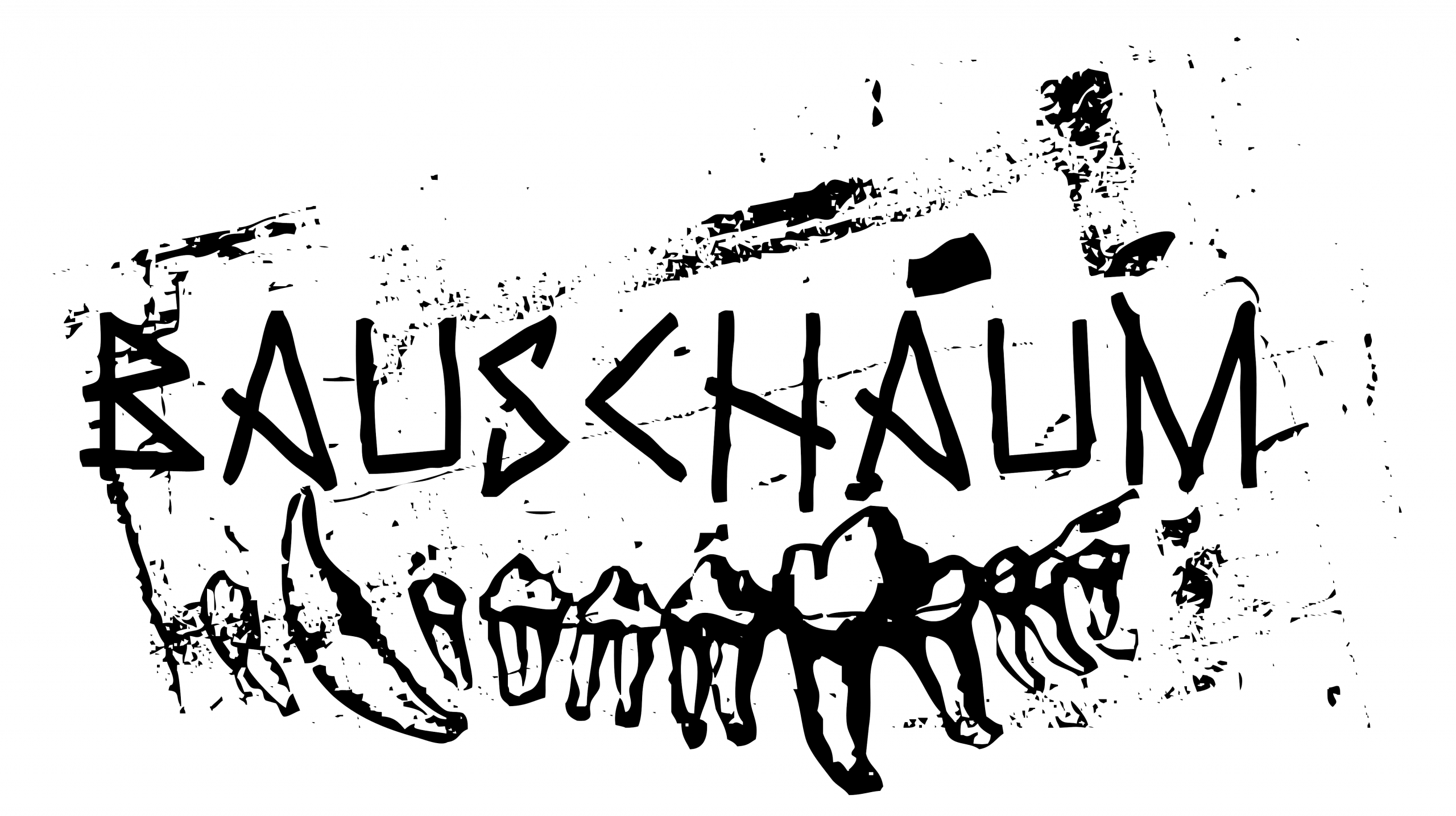 Bauschaum - Bandlogo "Bauschaum" mit spitzen Zähnen drunter